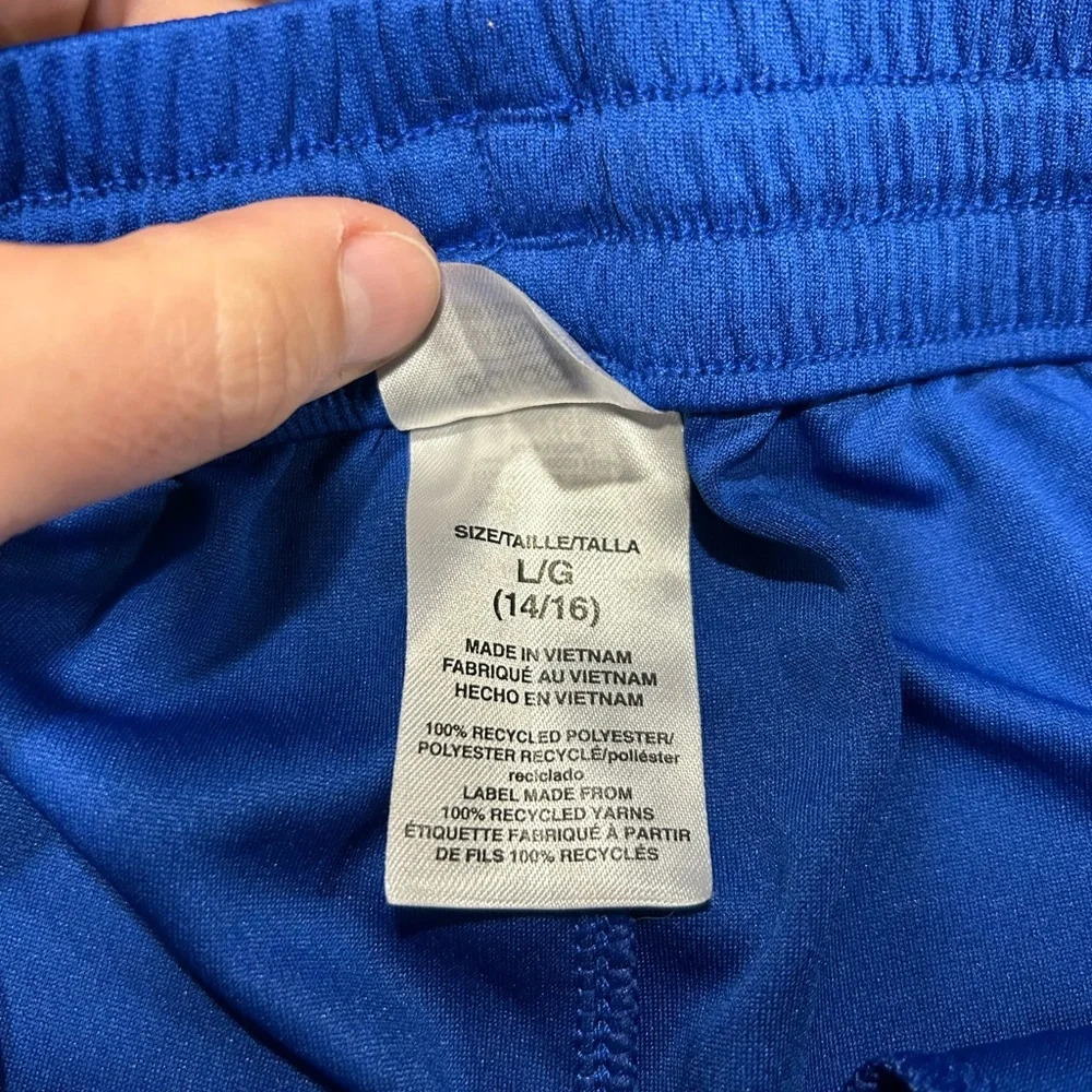 Adidas Youth‎ Boys Blue Athletic Shorts w Pockets Large 14-16 - Picture 5 of 5